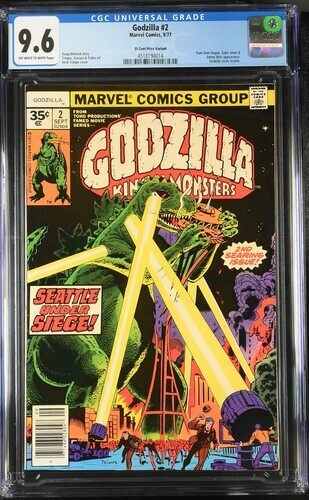 Godzilla #2 ~ 1977 ~ 35 cent variant ~ CGC 9.6 ~ highest graded copy