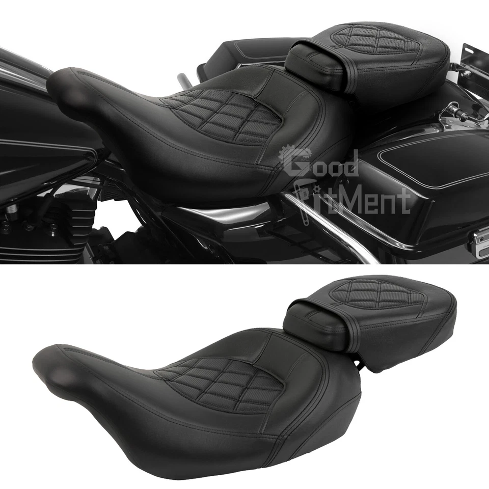 Assento de passageiro motorista 2 para cima para Harley Touring Street Glide Electra Glide 2009-23 - Imagem 3 de 4