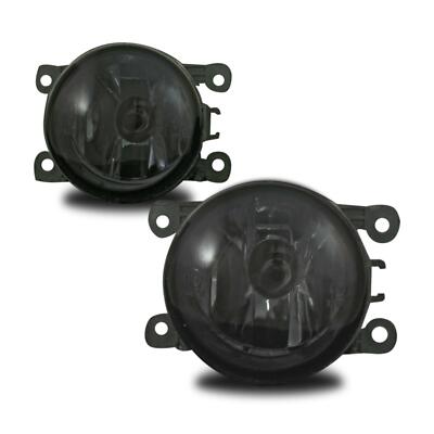 For Renault 2x Fog Lights Clear Glass BLACK Left + Right SET