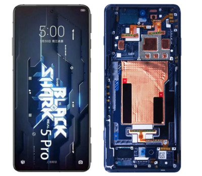 For Xiaomi Black Shark 5 Pro LCD Display Touch Screen Digitizer with Blue Frame