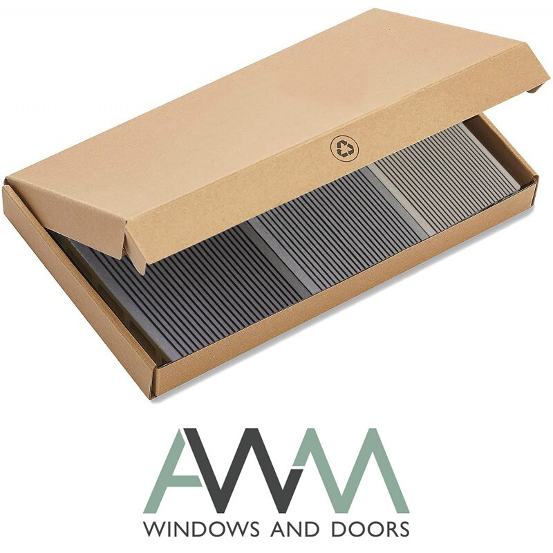 Composite Decking Sample / GREY GROOVED / Available in 3.6m Lengths