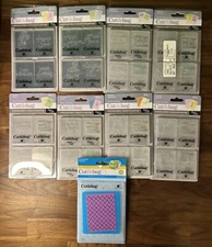 Lot of 33 Cuttlebug Embossing Folders Gift Tag Wedding Birthday Thanks Congrats