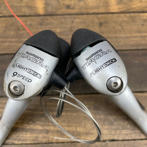 Shimano Tiagra Shifter Set ST-4400 Double Race 9s Vintage Flight Deck 9 Speed A7 - Picture 6 of 14