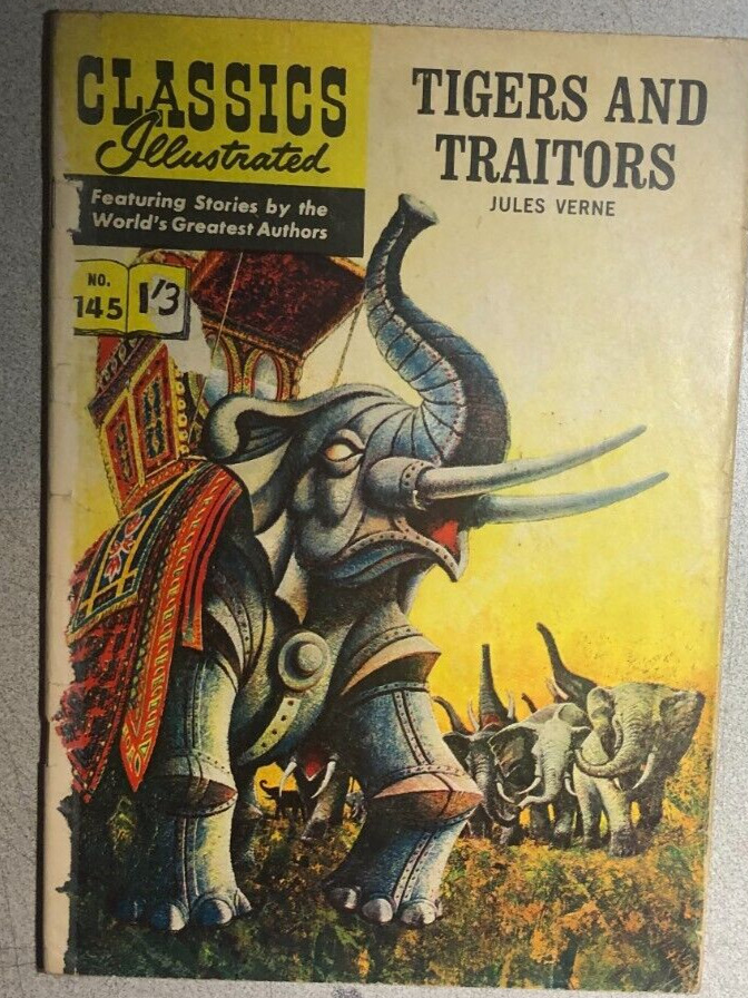 CLASSICS ILLUSTRATED #145 Tigers and Traitors (HRN 141) UK comics edition VG+