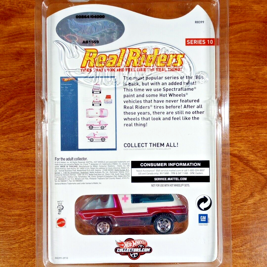 ミニカー Hot Wheels Real Riders AMBULANCE 1/64 HOT WHEELS REAL RIDERS GHOSTBUSTERS ECTO-1 CADILLAC AMBULANCE