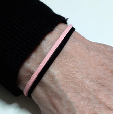 Bracciale del Palermo FC calcio corda Rosa Nero Acciaio inox argento Uomo Donna