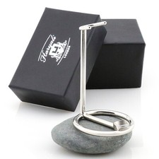 MEN S SHAVING RAZOR STAND STAINLESS STEEL CHROME FINISH Razor Holder Shaver Tool