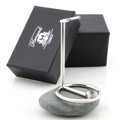 HARYALI LONDON MEN S SHAVING RAZOR STAND STAINLESS STEEL CHROME FINISH Razor Holder Shaver Tool