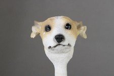WHIPPET TAN WHITE INTERCHANGEABLE HEAD SEE BREEDS  BODIES @ EBAY STORE)
