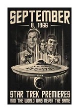 Star Trek Announcement of TV Premier A4 mounted poster Choice of frame.