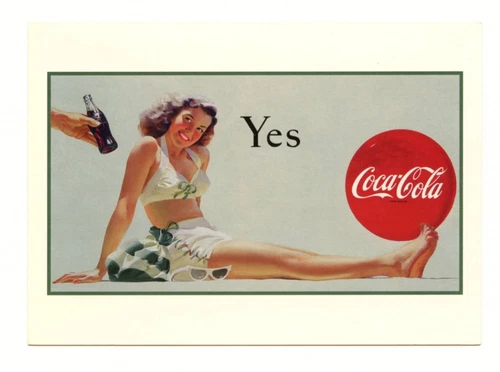 Coca Cola Postcard Vintage Yes