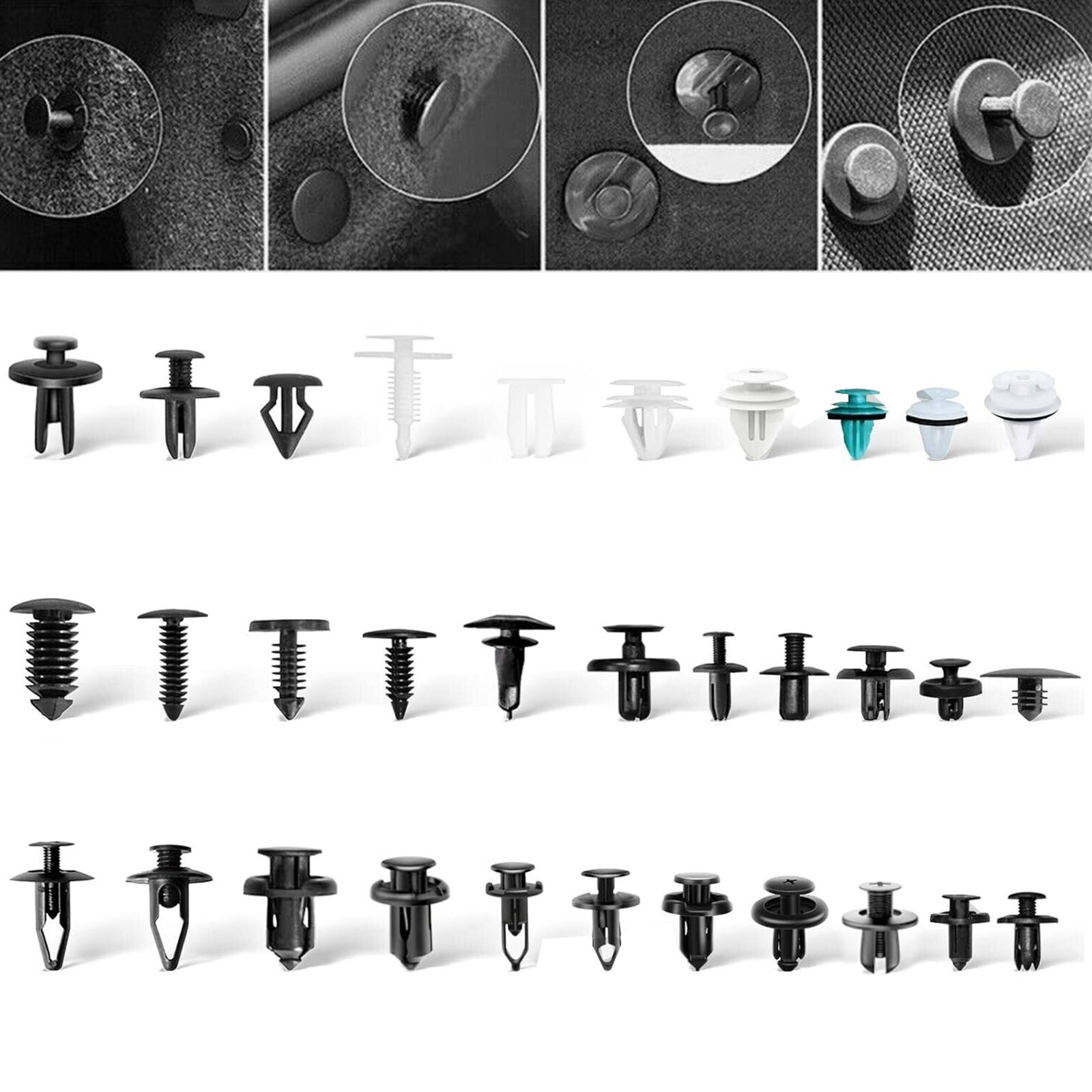 For Honda CAR 100x Box Set Bumper Fender Liner Push Type Retainer Clips Fastener - Foto 9