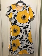 Lularoe Womens Multicolor Floral Short Sleeve Round Neck Fit & Flare Dress Sz S