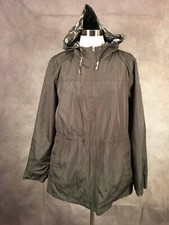D.e.t.a.i.l.s. Women’s Gray / Leopard Print Reversible Windbreaker Jacket Sz Xl