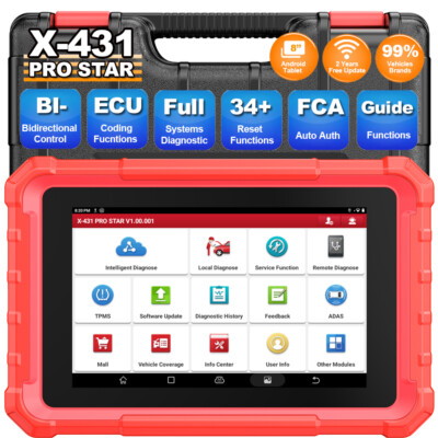 LAUNCH X431 PRO Star Bidirectional Car OBD2 Scanner Diagnostic Tool ECU Coding