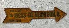1920's Hick’s Co. “For Good Furniture”  Sign Dennison, Ohio Tuscarawas Metal
