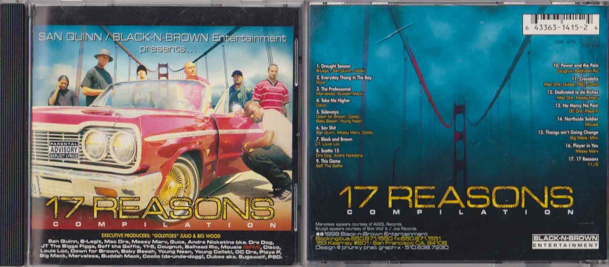 17 Reasons - Compilation Cali Bay Rap G-Funk San Quinn Messy