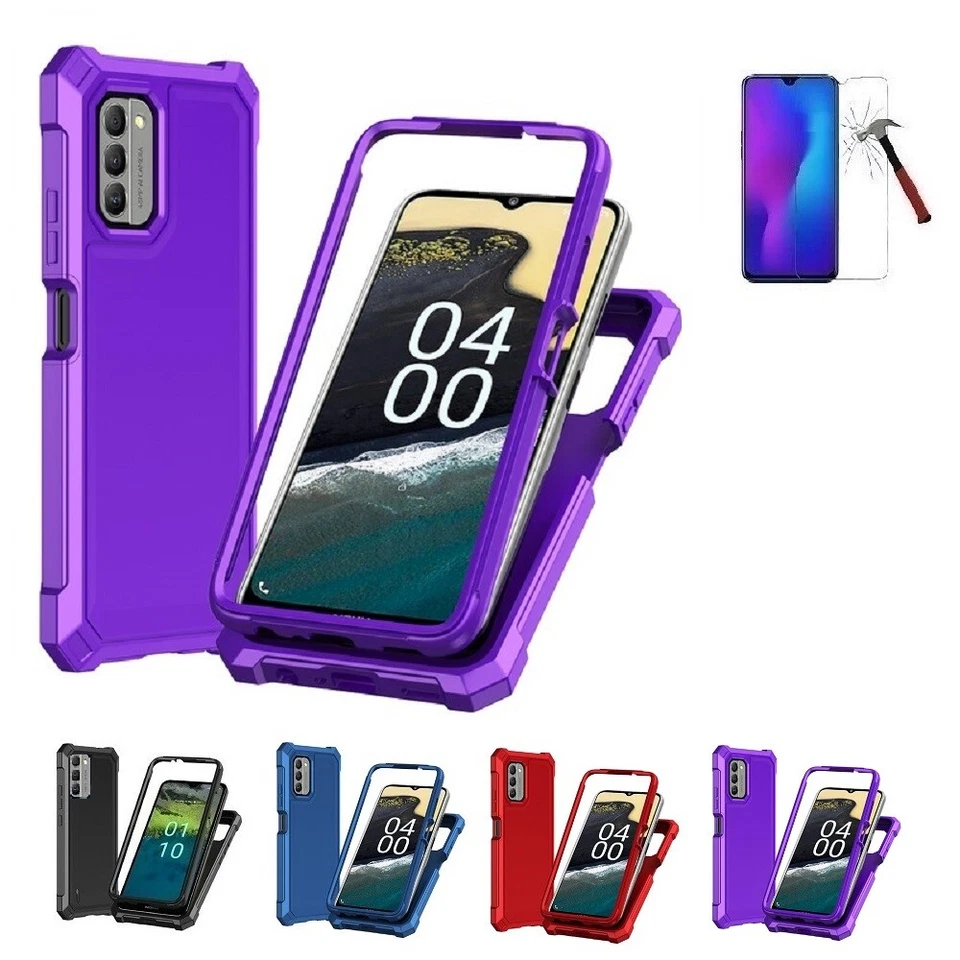 PREMIUM WIRELESS ACCESSORIES For Nokia C300, Full Body TPU Cover Case + Tempered Glass