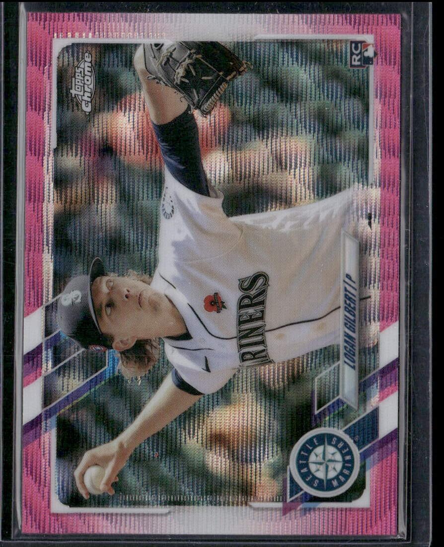 2021 Topps Chrome Update #USC70 Logan Gilbert Pink Wave Refractor