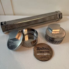 Lot Of 3 BBQ Smokers - 2 Metal Ardbeg AN OA Scotch Whiskey Plus Pellet Tube