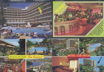 Bundle/Lot of 4 Postcards of Hotel/Restaurants from Spain