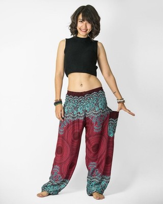 Womens Festival Harem Plus Yoga Harem Pants Baggy Boho Genie Small 2 Large Size