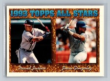 1994 Topps #389 David Justice / Juan Gonzalez