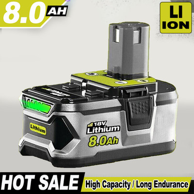 18V 8,0Ah Akku für RYOBI One+ Plus Lithium RB18L50 P108 P104 Batterie