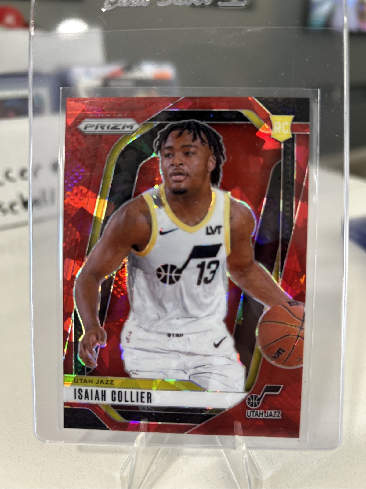 2024-25 Panini Prizm - Isaiah Collier #227 Red Ice Prizm (RC)