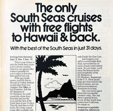 1977 United Airlines Advertisement Vintage Travel Pacific Far East Cruise DWW13C