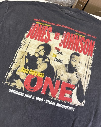1999 Roy Jones Jr Vs. Reggie Johnson Then There Was One Vintage Boxing Tee