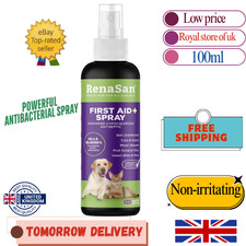 Renasan Animal First Aid Spray (100Ml) ? Wound Disinfection, Kills Bacteria & St