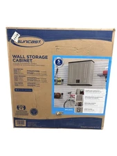 Suncast 4 Cubic Feet Resin Single Shelf Garage Wall Storage Cabinet, Platinum