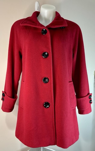 Mackintosh, Cappotto auto donna vintage Mackintosh New England misto lana rosso medio