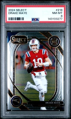 2024 PANINI SELECT #218 DRAKE MAYE ROOKIE RC PSA 8