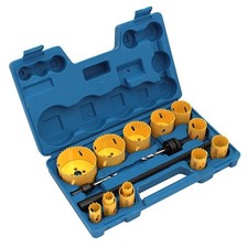 Aqbau Ensemble 17tlg HSS Bimétal Scies Jeu de Cloches Boîtes Forage Trépans