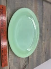 Fire King Jadeite Oval Platter Jane Ray Ribbed 9x12” Green Glass  Vintage