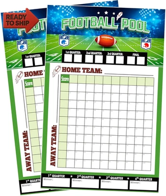 Football Party Decorations - 2 Pack Football Pool Poster - 27.5 X17.7 Inc