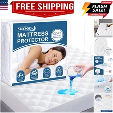 Queen Mattress Topper Pad Protector Waterproof, Absorbent Mattress Cover Quee...