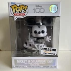 New! Funko Pop! Trains Mickey in Steamboat Car Disney 100 Amazon Exclusive #19