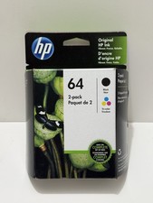 HP 64 Black  Color Ink Cartridge Combo - EXP JUNE 2020 - Unopened