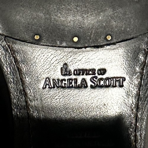 The Office Of Angela Scott The Miss Button Midheel Lace Up Shoes Sz.42/12 Career - Picture 9 of 14