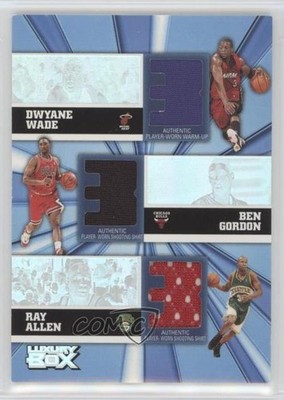 2005 Luxury Box Trinity Relics 36/250 Dwyane Wade Ben Gordon Ray Allen HOF 0r4