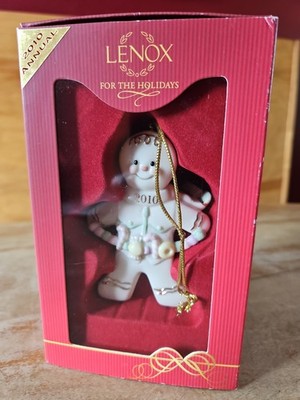 Lenox 2010 Sweet & Spicy Gingerbread Man Annual Christmas Ornament MINT IN BOX