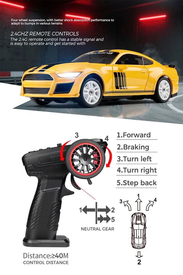 Wltoys K4308 RC 1/43 4WD 14KM/H Electric Remote Control RC Drift Racing Car - Image 3 of 4