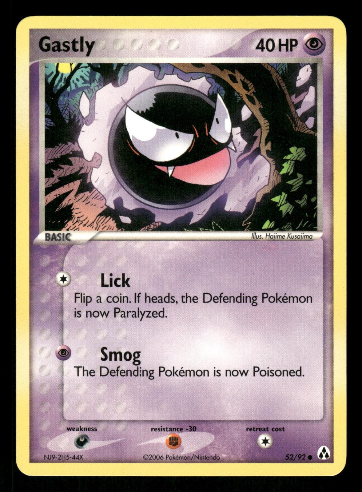 Gastly 52/92 NM Common Legend Maker 2006 Pokemon TCG