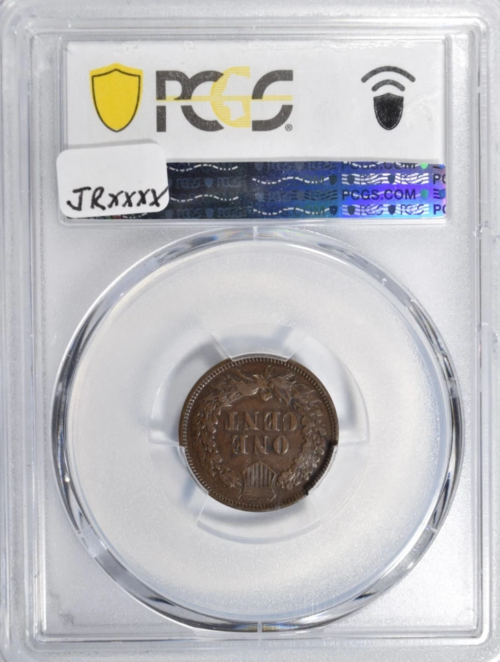1873 INDIAN HEAD CENT ~ OPEN 3 ~ VERY BOLD "LIBERTY" PCGS VF35! - Image 2 of 4