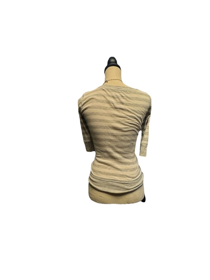 Top Henley térmico a rayas Bella Swan Energie M Y2K Abercrombie Dupe Babydol suave Foto 4 de 4