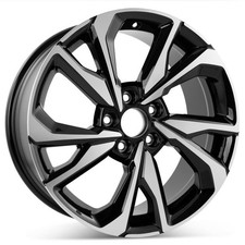 New 18 X 8 5x114.3 Machined Black Alloy Wheel Rim 2017-2021 For Honda Civic