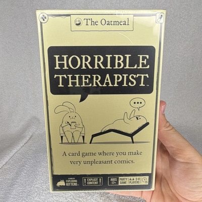 Exploding Kittens Horrible Therapist Card Game, 17+, 3-8 Players, Comics Theme